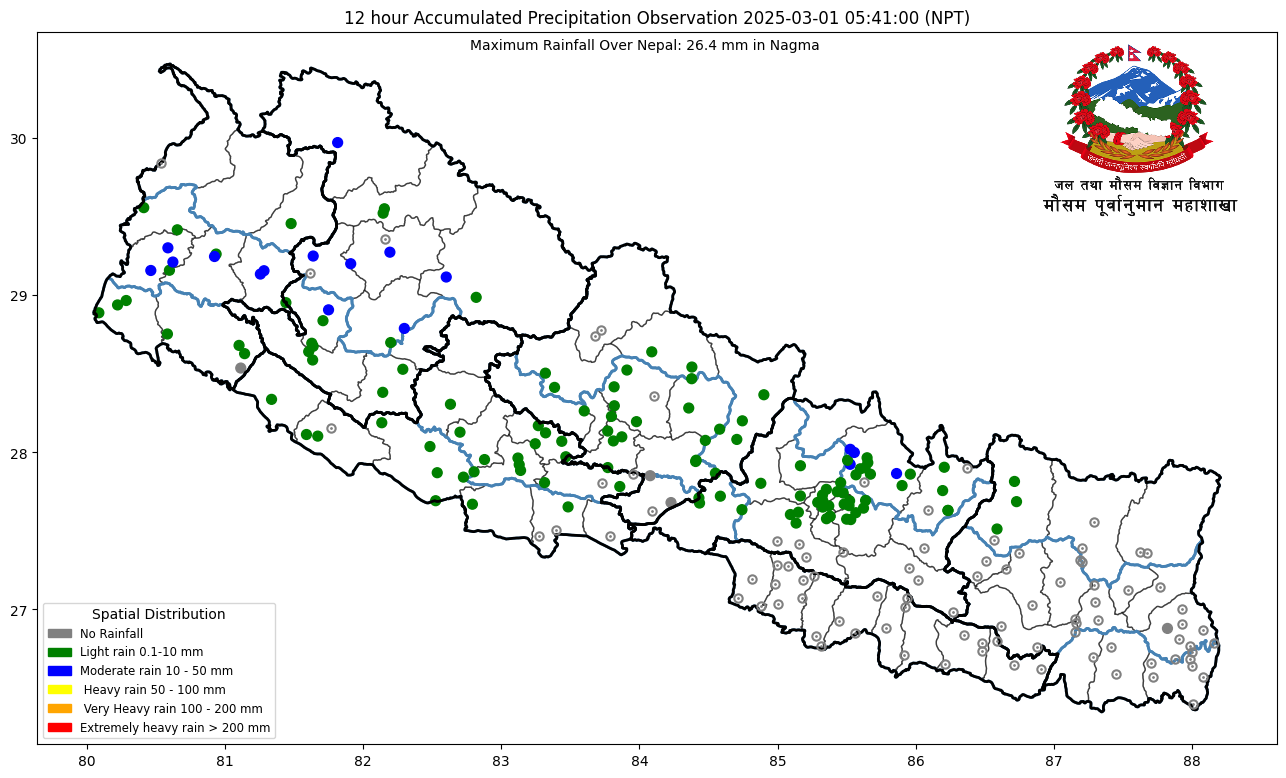 आजको मौसमः मेघगर्जन र चट्याङसहित  वर्षा र हिमपातको सम्भावना